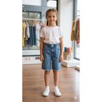 ADA YILDIZ KİDS Kız Çocuk Beli Lastikli Şort Mavi Renk 3/14 Years
