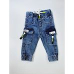 Adabebek Erkek Çocuk Denim Kumaş Kot Pantolon Beli Lastikli - Mavi - 1 Yaş