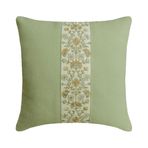 Adaçayı Yeşili Dekoratif Yastık kılıfları 55x55 cm | 2'li paket Modern Keten Yastık Örtüsü Çiçek | Boho, El Yapımı Kanepe, koltuk ve yatak odası için yastık kılıfları - Sage Blossom