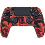 Adagan Teknoloji Ps5 Dualsense Uyumlu Silikon Kol Kılıfı Colors Chaos - Kırmızı Kamuflaj