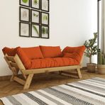 Adalar Masif Natural-turuncu Renk 2li Kanepe Cpt8171-210