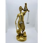 Adaletin Simgesi Adalet Kadın Terazisi Themis Adalet Heykeli Sarı421