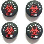 Adalia Ps3-Ps4-Ps5-Xbox One-Xbox 360-SERIES S/x Joystick Kol Analog Koruyucu 4 Adet - Siyah - Kırmızı