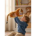 Adalinhome Atakids Gerçekçi Vahşi Hayvan Peluş Oyuncak – Kaplan & Leopar 55 cm - Turuncu