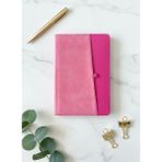 Adalinhome Atakids Lizy Velur Desen Yandan Cepli Çizgili Tarihsiz Ajanda – 112 Yaprak (13×21 Cm) - Pembe