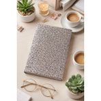 Adalinhome Parıltılı Çizgili Defter – Günlük ve Not Defteri / 14X20 Cm/ 168 Yaprak - Gümüş