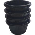 Adalinhome Polikarbon Kırılmaz Sosluk / Reçellik /minimal Kase 12'li - Siyah