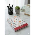 Adalinhome Spiral Haftalık Aylık Planlayıcı Defter | Stickerlı Organizer | Ajanda & Günlük Plan Defteri - Kırmızı