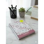 Adalinhome Spiral Haftalık Aylık Planlayıcı Defter | Stickerlı Organizer | Ajanda & Günlük Plan Defteri - Mor
