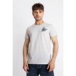 Adam Boxes Erkek/ Baskılı O-Yaka T-Shirt Marino - Kahve Melanj - XS