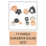 Adam, Çam Ağacı, Kare, Yuvarlak Kurabiye Kalıbı Seti Şekilli Tırtıklı Hamur Kesici
