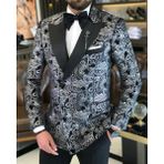 Adam Tailor Italyan Kesim Erkek Ceket Pantolon Damatlık Set Siyah T7477 - 50