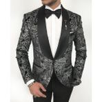 Adam Tailor Italyan Kesim Erkek Ceket Pantolon Damatlık Set Siyah T7491 - 50