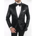Adam Tailor Italyan Kesim Erkek Ceket Pantolon Damatlık Set Siyah T7503 - 48