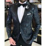 Adam Tailor Italyan Kesim Erkek Ceket Pantolon Damatlık Set Siyah T7503 - 52