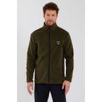 Adams Classics Erkek Haki Standart Fit Günlük Rahat Fermuarlı Yaka Polar Spor Sweatshirt - XL