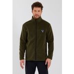 Adams Classics Erkek Haki Standart Fit Günlük Rahat Fermuarlı Yaka Polar Spor Sweatshirt