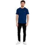 Adams Erkek Basic Baskısız Logolu Kısa Kol Tişört - XL - Navy