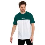 adams Erkek Bisiklet Yaka Blok Renkli Regular Fit Baskılı Tişört (Koyu Yeşil, XL)