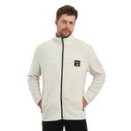 ADAMS Erkek Polar Sweatshirt, Fermuarlı Yaka, Standart Fit, Günlük, Spor (Ekru, 2XL)