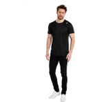 Adams Erkek Spor Reflektör Baskılı Polyester Tişört - Siyah