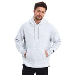 adams Kapüşonlu Oversize Kanguru Cep Şardonlu 3 İplik Erkek Sweatshir (Karmelanj, 2XL)