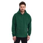 adams Kapüşonlu Oversize Kanguru Cep Şardonlu 3 İplik Erkek Sweatshir (Koyu Yeşil, L)