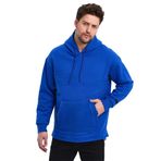 adams Kapüşonlu Oversize Kanguru Cep Şardonlu 3 İplik Erkek Sweatshir (Saks Mavi, S)