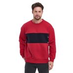 Adams Sportswear Erkek 3 İplik Oversize Sweatshirt (Kırmızı & Lacivert, XXL)