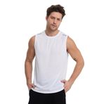 Adams Sportswear Erkek Spor Kolsuz T-Shirt, Reflektör Detaylı, Bisiklet Yaka (Beyaz, S)