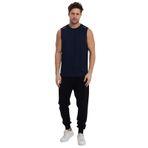 Adams Sportswear Erkek Spor Kolsuz T-Shirt, Reflektör Detaylı, Bisiklet Yaka (Lacivert, S)