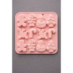 Adana Pasta Malzemeleri BT-269 YILBAŞI TEMALI SİLİKON KALIP 12 MODEL 16 X 16 CM