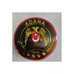 Adana Polis Arması Siyah 3D Plastik Tpu, 2025 Yeni Tip, Cırtlı, Standart Ölçü, 1.Sınıf Kalite