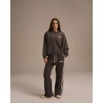 Adanola Varsity Loose Fit Sweatpants - Coffee Bean/ White - M - Kahverengi