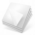 ADAPTOLL 4 Adet Kendinden Yapışkanlı Pleksi Ayna Levha, Kırılmaz Akrilik Duvar Aynası, Dekoratif ve Modern Yapıştırmalı Panel, Hafif Parlak Pleksi Duvar Dekoru, Ev ve Ofis (4, Silver, 10x10)