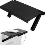 ADAPTOLL TV Üstü Raf – Ayarlanabilir TV Üstü Stand, Monitör Üstü Raf, Ekran Üstü Düzenleyici, Karbon Desen Kaymaz Organizer, Modem Kumanda Router Telefon Rafı