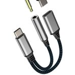 Adaptör Jak USB C iPhone 16 15 Pro Max (2'si 1 arada), 3,5 mm kulaklık, fiş, Samsung S24 S23 ile uyumlu, Apple kulaklık, DAC Audio AUXiliar, Tip C, şarj cihazı, iPad dağıtıcı için kablo