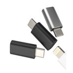 Adaptör Lightning USB C (3 adet) iPhone 16 15 Pro Max Tip C kablo erkek adaptör Apple dişi Jack kablo şarj cihazı iPad Air4 bağlantısı için araç aksesuarı Samsung ile uyumlu
