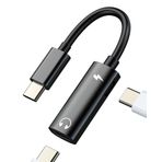 Adaptör USB C Jack Kulaklık Şarj Cihazı (2'si 1 Arada) Apple Dual Tip C DAC Ses Şarj Soketi iPhone 16 15 Pro Max için iPad Kulaklık Adaptörü Samsung S25 S24 S23 Dönüştürücü ile Uyumlu