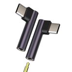 Adaptör USB C jak 3,5 mm (2 adet) iPhone 16 15 Pro Max AUX kulaklık DAC ses kablosu Samsung S24 S23 ile uyumlu kablolu kulaklık fişi Apple Tip C mikrofon bağlantısı için