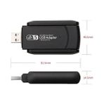 Adaptör Wifi Ağ Kartı Masaüstü Bilgisayar Pc ile Uyumlu 2,4g 5g Destekler 1300MBPS USB 3.0 Dual Band USB Adapter 2,4GHZ-5,82GHZ AC1300 - 0 - Siyah - Option-1