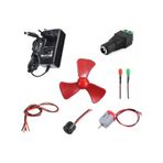 Adaptorlu Motor Pervane Buzzer Led Elektrik Deney Seti - Ogrenci Elektrik Devresi