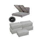 Adarya Home 5 Adet Bazaaltı Hurç 60 x 40 x 22 - Büyük Boy Baza Hurcu - Beyaz