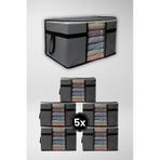 Adarya Home 5 Adet Pencereli Kazak Hurcu- 50x40x30 Gri