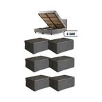 Adarya Home 6 Adet - Düz Büyük Boy Bazaaltı Ve Çekyat Hurç 60 X 40 X 22 Cm Antrasit Antrasit