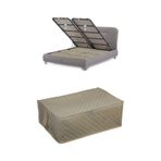 Adarya Home Çekyat Baza Tipi Hurç-Baza Alti Kazak-Yastik-Pike Saklama Hurcu 22 x 40 x 60 Krem