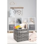 Adarya Home Dolap Içi Çamaşır ve Oyuncak Düzenleyici Kapaksız Saklama Kutusu | 30 x 30 x 30 cm (Zebra) - Gri - 1