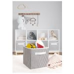 ADARYA HOME Dolap İçi Çamaşır ve Oyuncak Düzenleyici Kapaksız Saklama Kutusu | 30x30x30 cm (Çizgili)