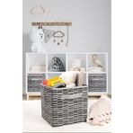 ADARYA HOME Dolap İçi Çamaşır ve Oyuncak Düzenleyici Kapaksız Saklama Kutusu | 30x30x30 cm (Zebra)