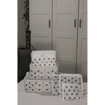 Adarya Home Puantiye Desen Valiz Düzenleyici Bavul İçi Organizer Set 6'lı Beyaz